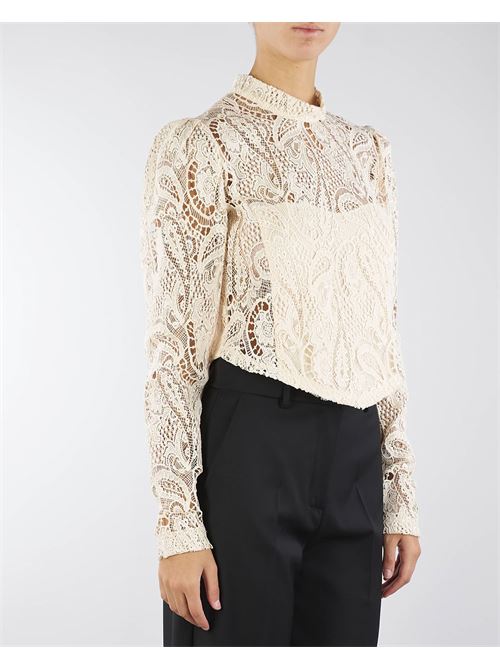 Macramé Lace Cropped Blouse Twinset TWIN SET | Blouse | TP246411748